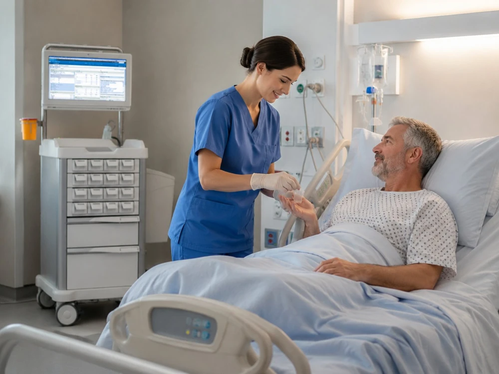 Healthcare professionals coordinating hospital operations