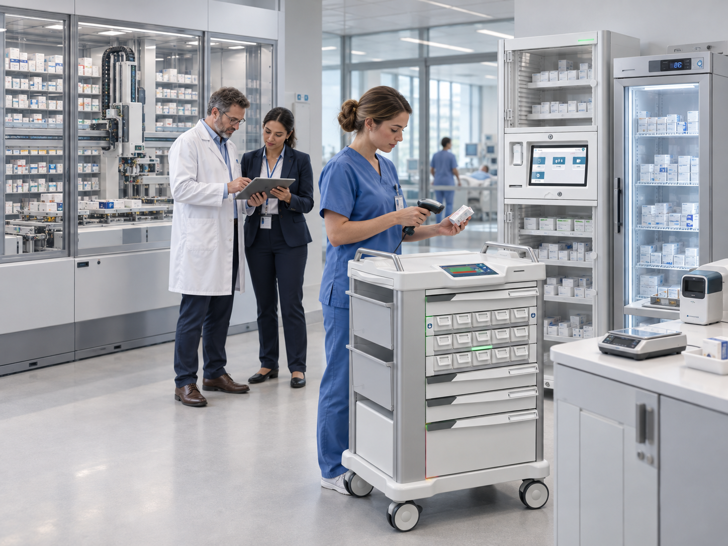 Intentionally blurred generic hospital automation technologies